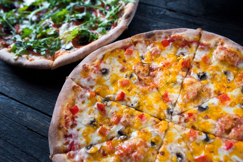 Truffle Mushroom specialty pizza with wild mushrooms