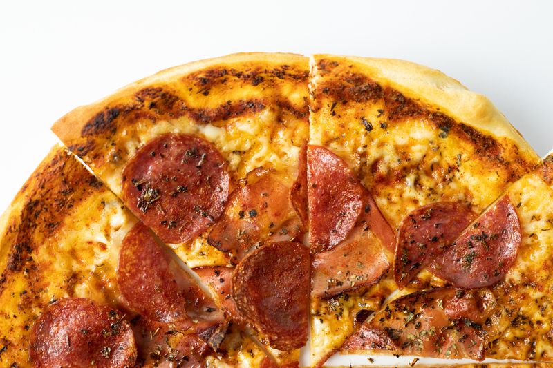 Fresh pizza toppings selection